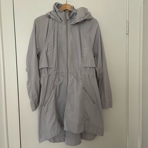Athleta rain jacket. Gray. Size medium petite. Good condition.